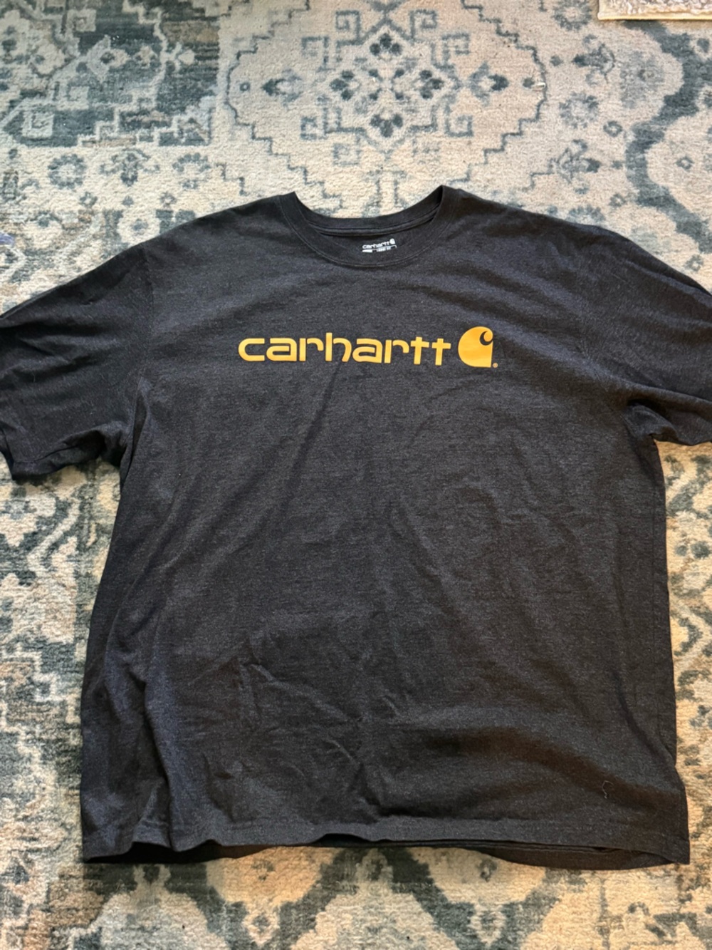 Carhartt Black T-Shirt with Yellow Logo